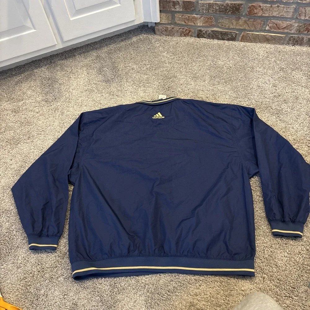 90s Notre Dame Windbreaker Adult XL Fighting Irish Adidas Team 1/4 Zip Pullover